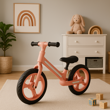 Balance-Bike für Kinder, Rosa, 2-5 Jahre, Mit verstellbarem Sitz, Stabile Gummireifen (Copy)